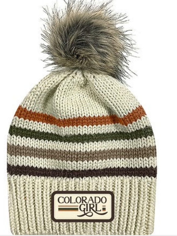 Colorado Girl Striped Beanie