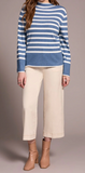 Funnel Neck Striped Sweater