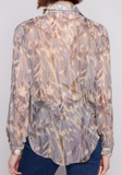 Long Sleeve Button Down with Front Tie