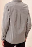 Long Sleeve Button Front Shirt with Side Panels