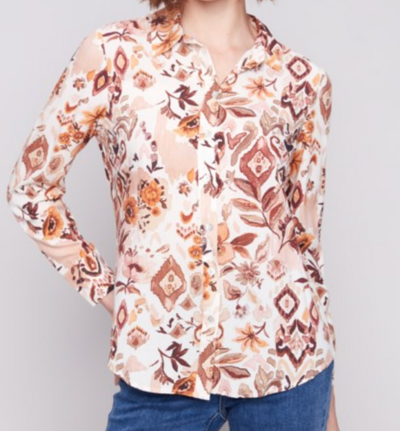Long Sleeve Button Down Blouse