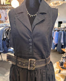 Sleeveless Belted Dress