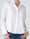Long Sleeve Button Front Woven Shirt