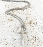 Cross Necklace Religious Jewelry Rustic Pearl Non Tarnishing