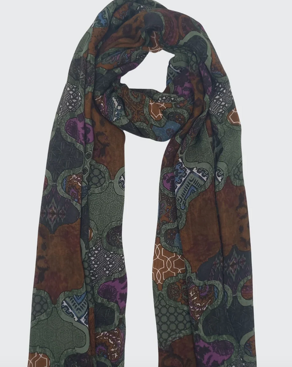 Damask Print Scarf
