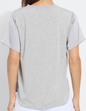 Sonja V-Neck Mix Media Top