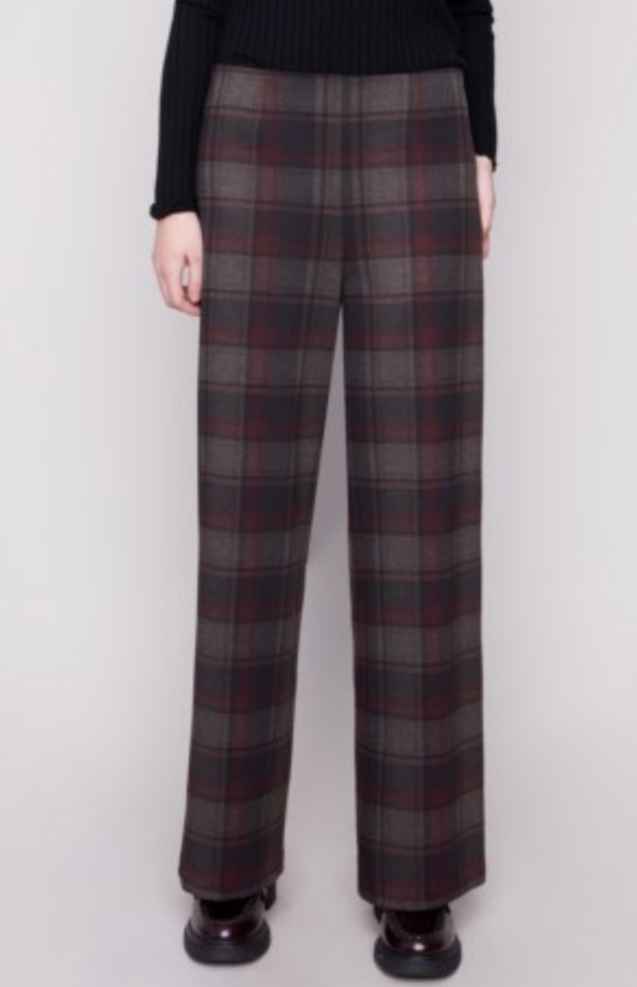 Printed Pull-On Wide Leg Pants
