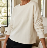 Feather Lux Knit Solid Wander Pullover