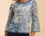Bell Sleeve Boat Neck Top, Neutral Narnia