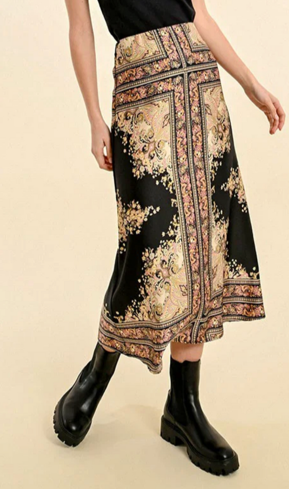 Print Midi Skirt