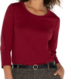 3/4 Sleeve Scoop Neck T-shirt