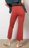 Kelsey High Rise Ankle Flare with Raw Hem