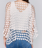 Textured Crochet Heart Top