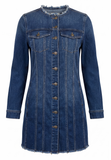 Collarless Trucker Dress
