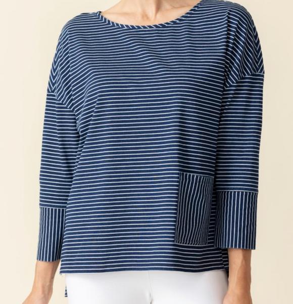 Stonewash Stripe Crew Top