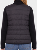 Long Sleeve Zip Front Quilted Sweater Jacket