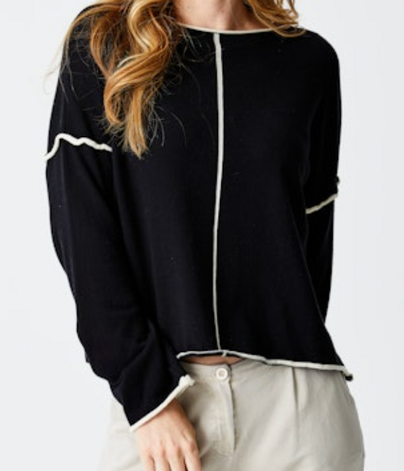 Gibraltar Sweater with Contrast Seam